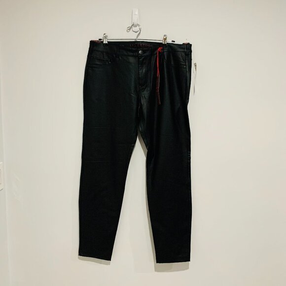 Liverpool Jeans Company Women Leather Pants Size 33/16 Madonna Skinny Leggings - Picture 1 of 9